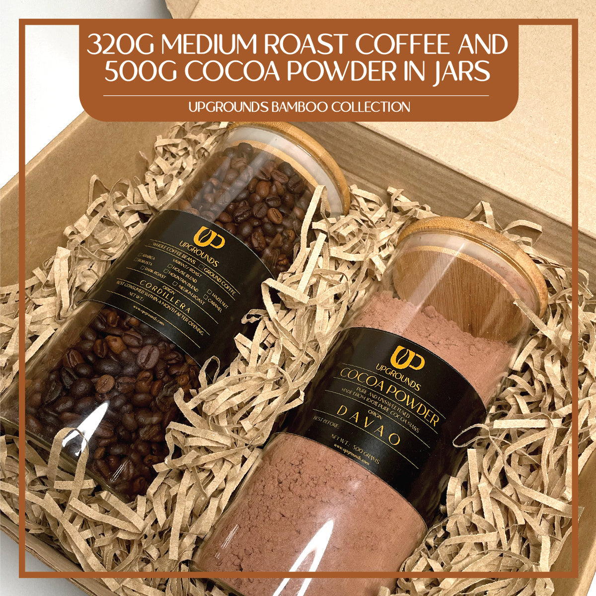 Medium Roast Coffee in a Jar and Cocoa Powder in a Jar Set | Upgrounds