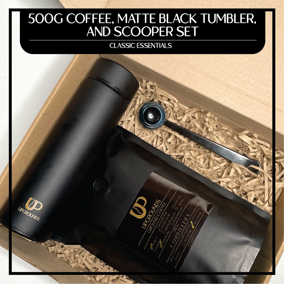 500g Coffee, Tumbler and Scooper Set | Upgrounds