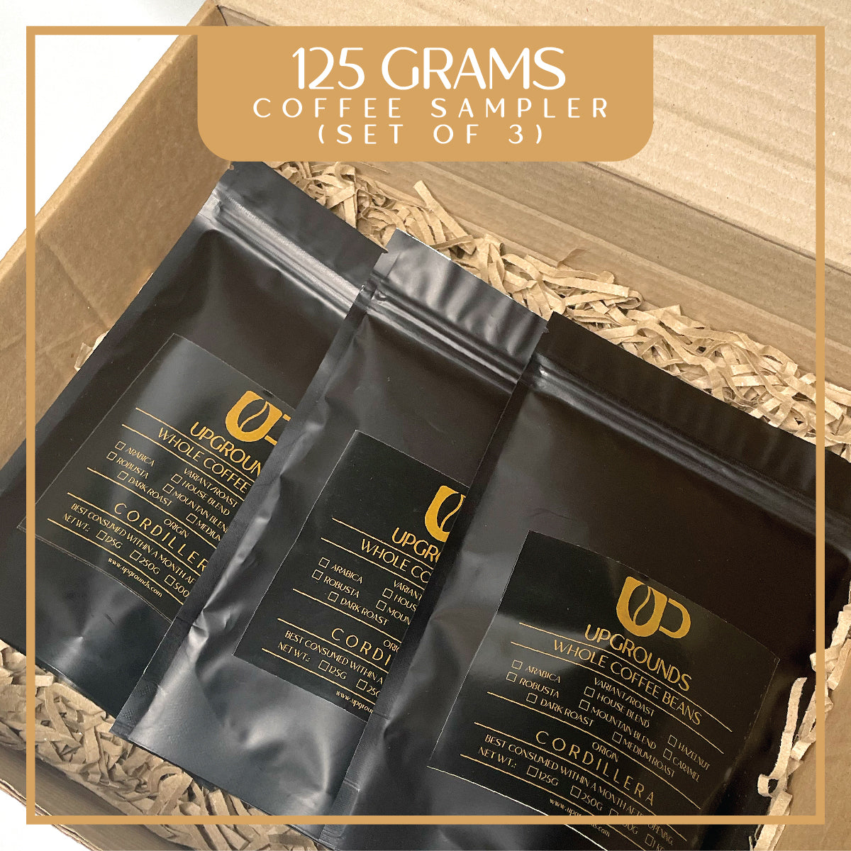 Coffee Sampler Set of 3 Pack 125 gram | Upgrounds