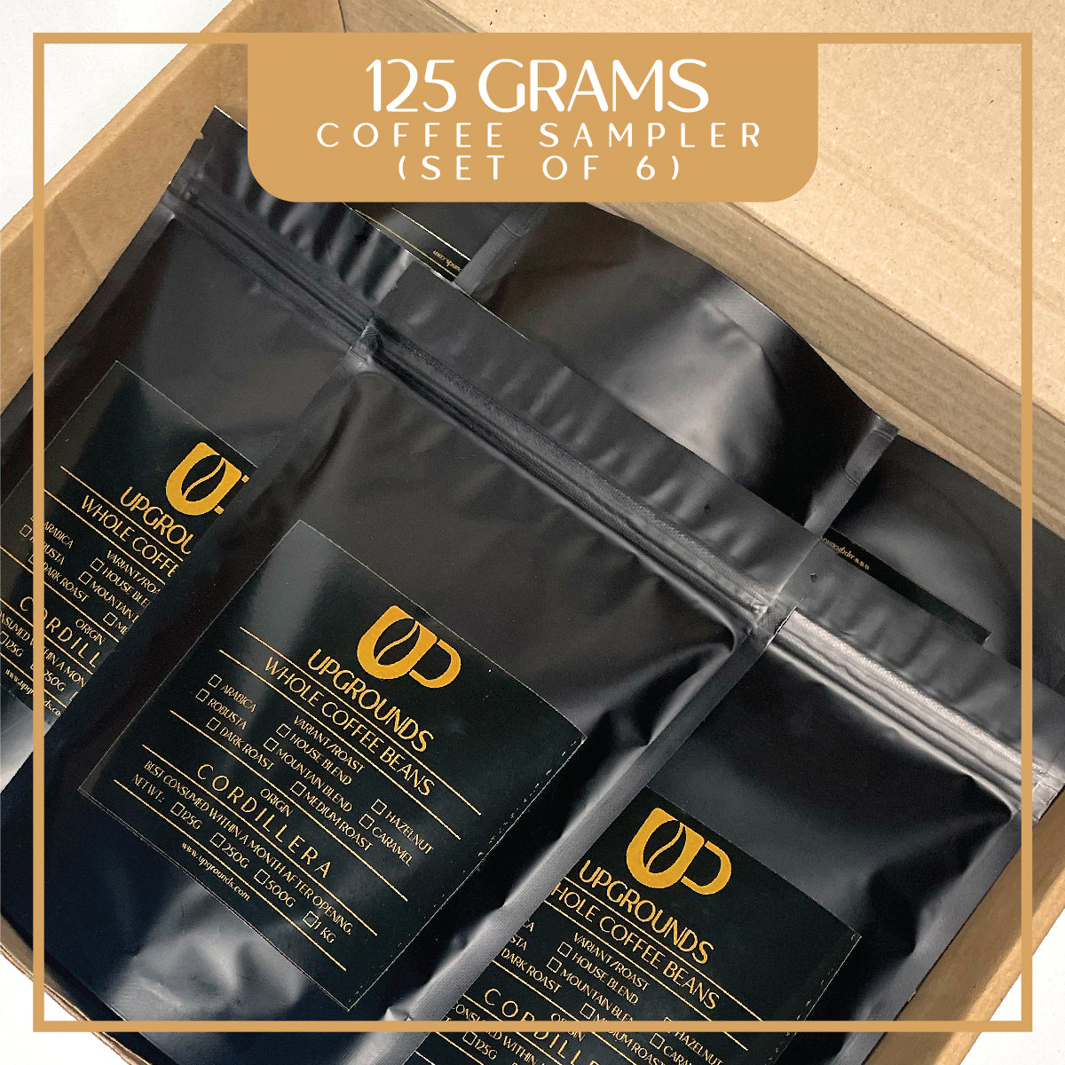 Coffee Sampler Set of 6 Pack 125 grams | Upgrounds