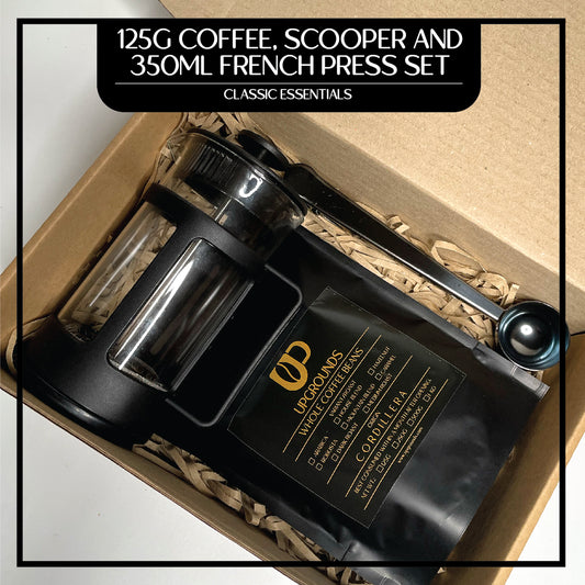 125g Coffee, Scooper and 350ml French Press Set | Upgrounds