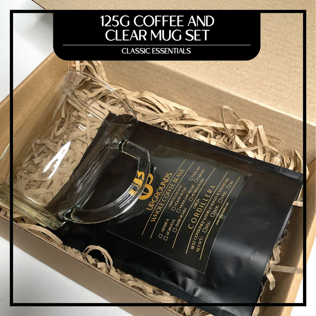 125g Coffee and 430ml Clear Mug Set| Upgrounds