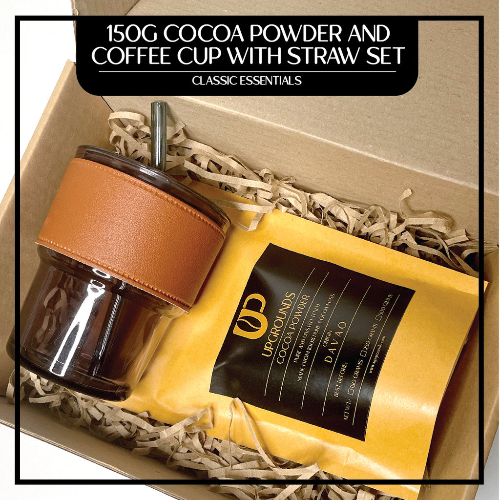150g Cocoa Powder and 450ml Coffee Cup with Straw Set | Upgrounds
