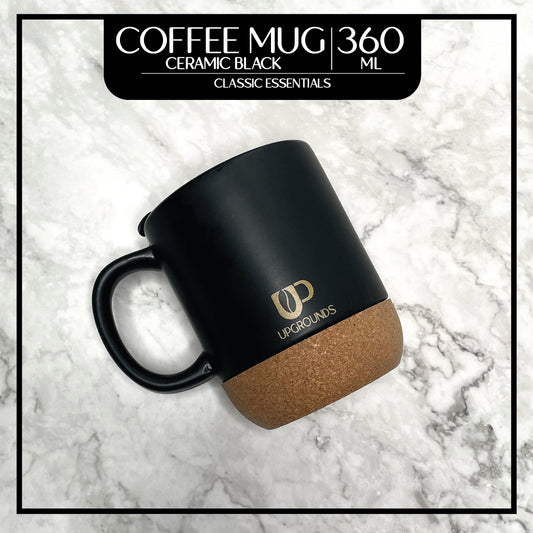 360ml Black Ceramic Mug | Upgrounds