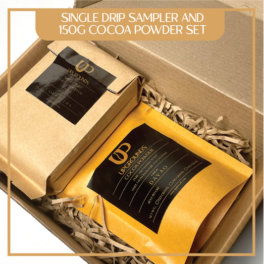 Single Drip Sampler and 150g Cocoa Powder Set | Upgrounds