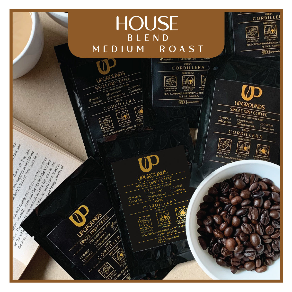 Single Drip Coffee | House Blend Medium | Upgrounds