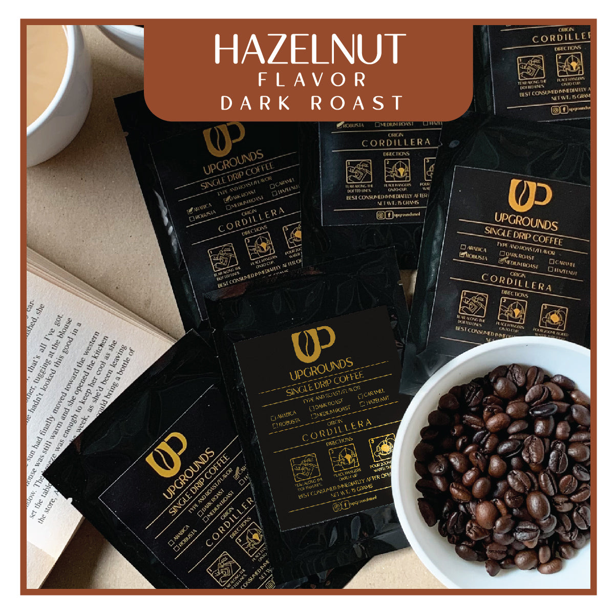 Single Drip Coffee | Hazelnut | Upgrounds