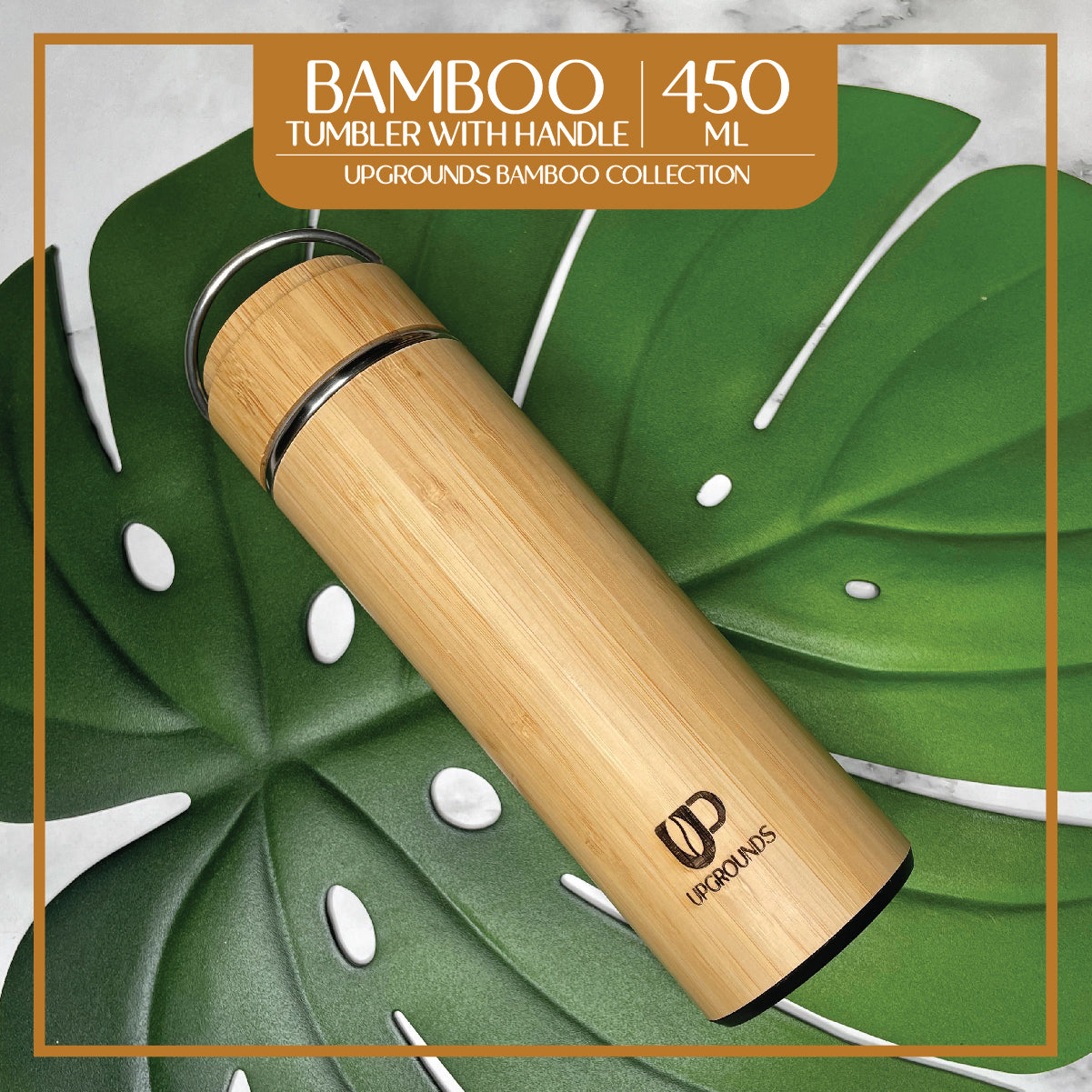 Bamboo Tumbler with Handle (450ml) | Upgrounds