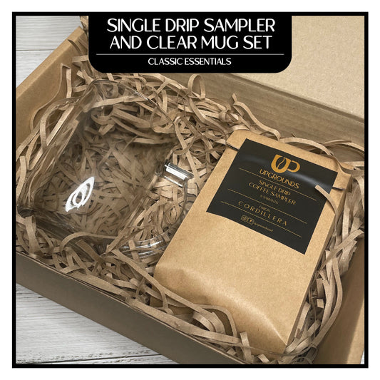 Single Drip Sampler and Clear Mug Set